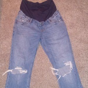 A&F maternity ankle jeans